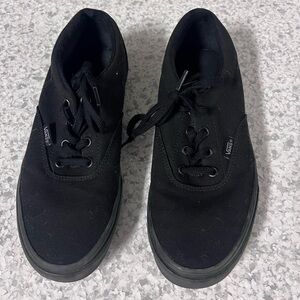 Vans Black Low-Top Canvas Sneakers